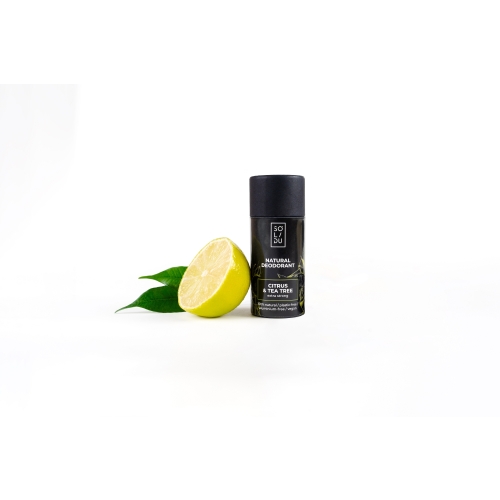 SOLIDU TAHKE DEODORANT TSITRUS JA TEEPUU TUGEV 55G - Tootepilt 