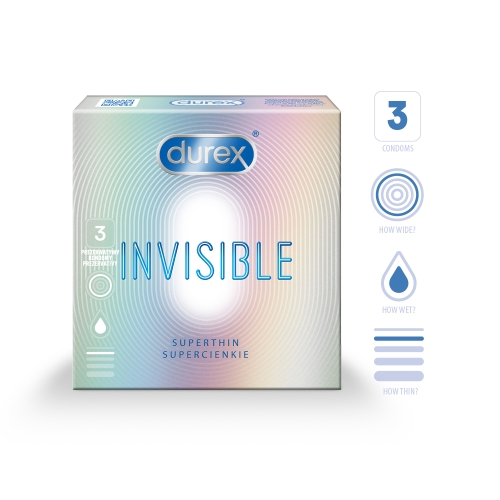 DUREX KONDOOMID INVISIBLE EXTRA SENSITIV N3 - Tootepilt 