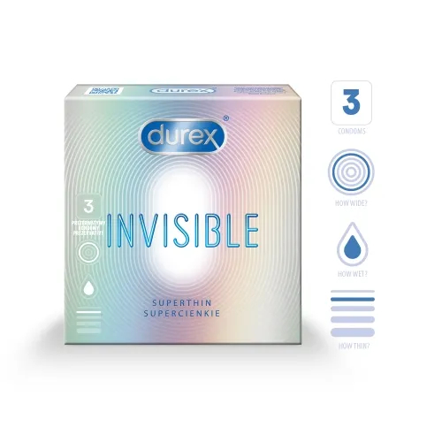 DUREX KONDOOMID INVISIBLE EXTRA SENSITIV N3 - Tootepilt 