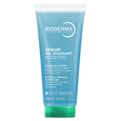 Product image of BIODERMA SEBIUM MITSELLAARNE NÄOPESUGEEL 200ML
