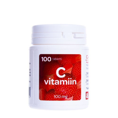 Product image of A. C VITAMIIN 100MG NÄRIMISTBL N100 MAASIKAMAITSELINE