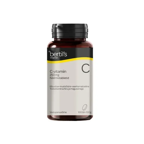 BERTILS VITAMIN C NÄRIMISTBL 250MG N100 - Tootepilt 
