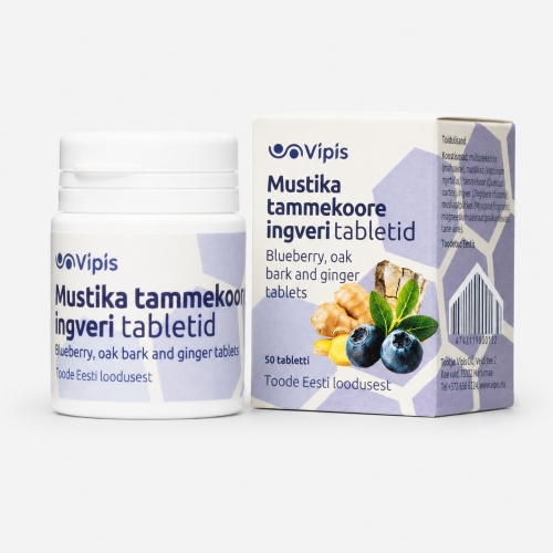 Product image of VIPIS MUSTIKA-TAMMEKOORE-INGVERI TABLETID N50 (15G)