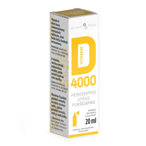 Product image of FORMULA VITALE D-VIT PÄIKESESPREI 4000IU 20ML