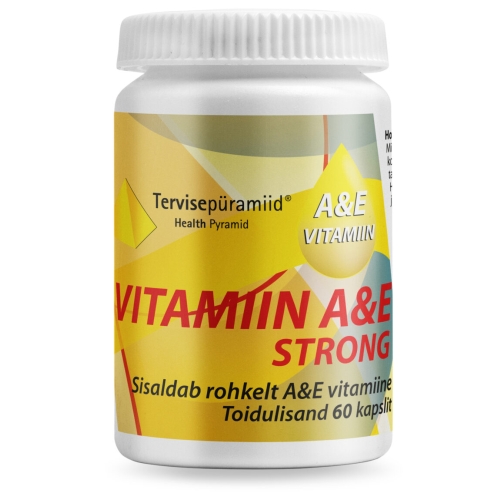 TERVISEPÜRAMIID VITAMIIN A+E STRONG KAPSLID N60 - Tootepilt 
