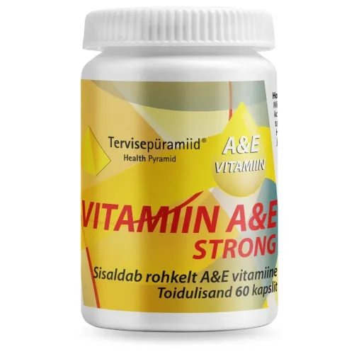 TERVISEPÜRAMIID VITAMIIN A+E STRONG KAPSLID N60 - Tootepilt 
