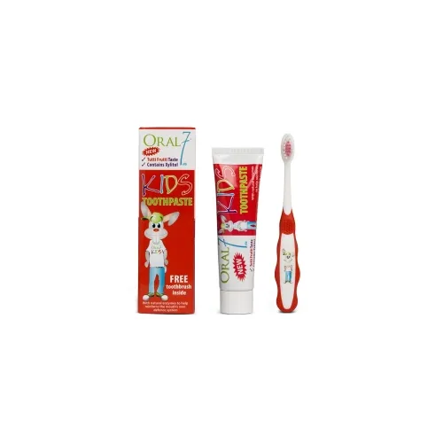 ORAL 7 HAMBAPASTA TUTTI-FRUTTI LASTELE 50ML + HAMBAHARI - Tootepilt 