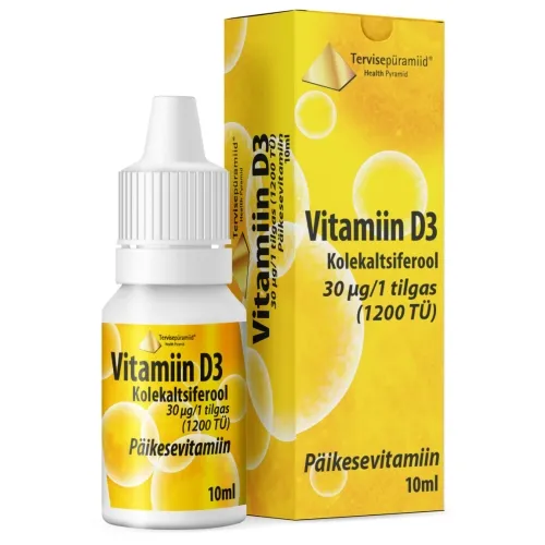 TERVISEPÜRAMIID VIT. D3 TILGAD 30MCG/TILGAS 10ML - Tootepilt 