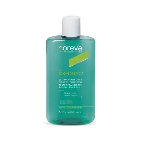 NOREVA EXFOLIAC PESUGEEL ÕRN AKNELISELE NAHALE 250ML - Tootepilt 