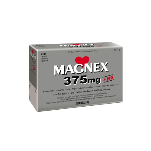 Product image of MAGNEX + VITAMIIN B6 TBL 375/2,2MG N200