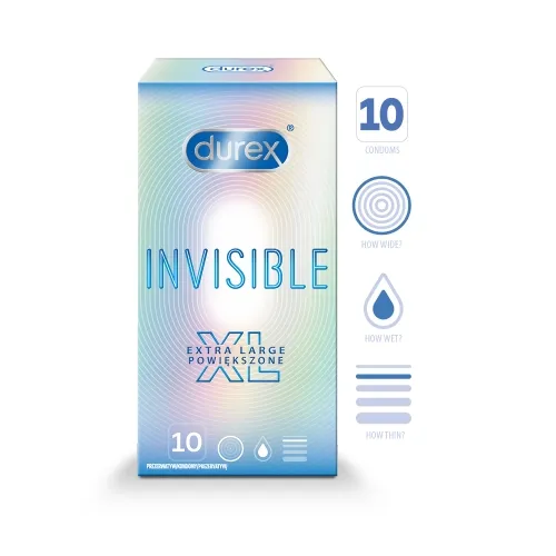 DUREX KONDOOMID INVISIBLE XL N10 - Tootepilt 