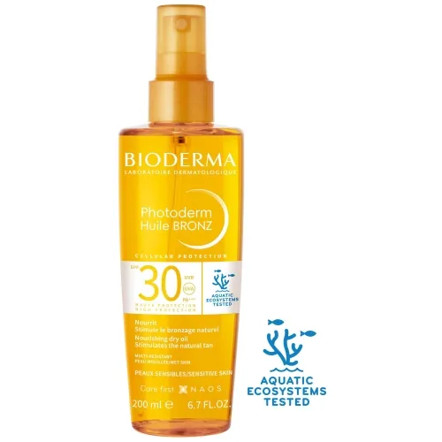 BIODERMA PHOTODERM HUILEBRONZ PÄEVITUSÕLI SPREI SPF30 200ML - Tootepilt 