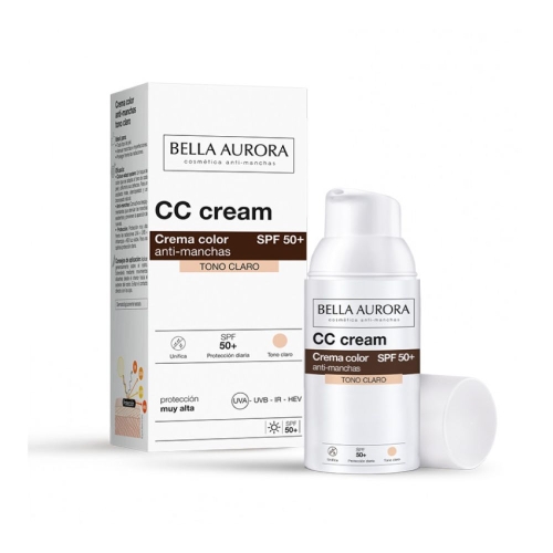 BELLA AURORA ANTI-DARK SPOT CC CREAM SPF50 LIGHT 30ML - Tootepilt 
