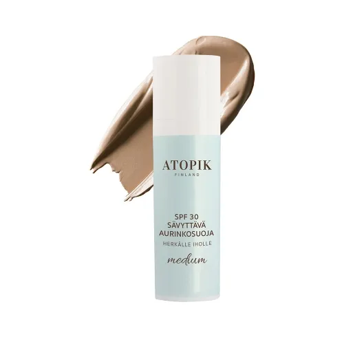 ATOPIK PÄIKSEKAITSEKREEM SPF30 TOONITUD KESKMINE 30ML - Tootepilt 