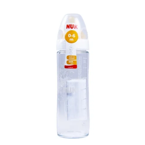 NUK FC+ LUTIPUDEL 1 CLASSIC KLAAS (LATEKS) 0-6 KUUD 240ML - Tootepilt 