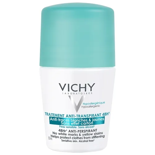 VICHY ANTIPERSPIRANT ROLL-ON 48H ANTITRACE 50ML - Tootepilt 