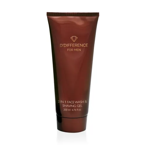 D`DIFFERENCE FOR MEN NÄOPESU- JA RASEERIMISGEEL 2IN1 200ML - Tootepilt 