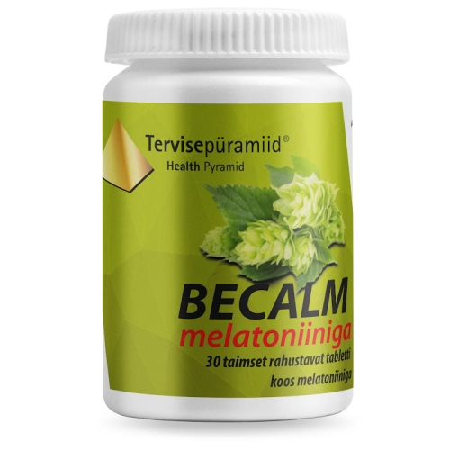 TERVISEPÜRAMIID BECALM MELATONIINIGA TBL N30 - Tootepilt 
