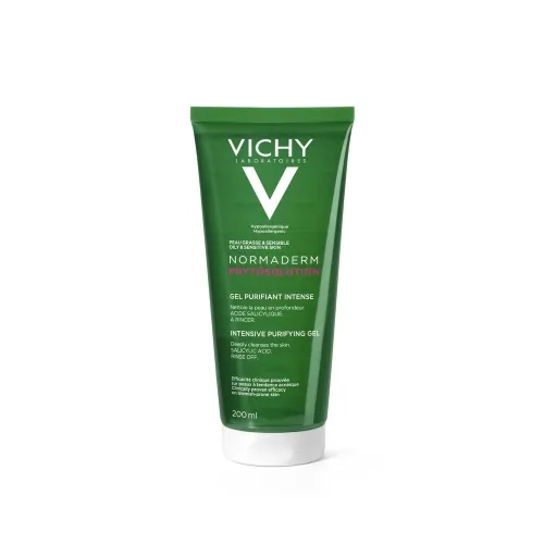 VICHY NORMADERM SÜGAVPUHASTAV GEEL RASUSELE NAHALE 200ML - Tootepilt 
