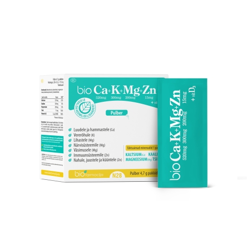 Product image of BIO CA+K+MG+ZN+VITAMIIN D3 PULBER N28