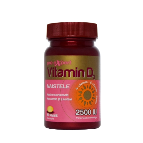 Product image of VITAMIN D3 PRO EXPERT 2500IU NAISTELE KAPSLID N60