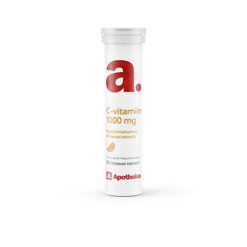 A. C VITAMIIN 1000MG APELSIN KIHISEV TBL N20 - Tootepilt 