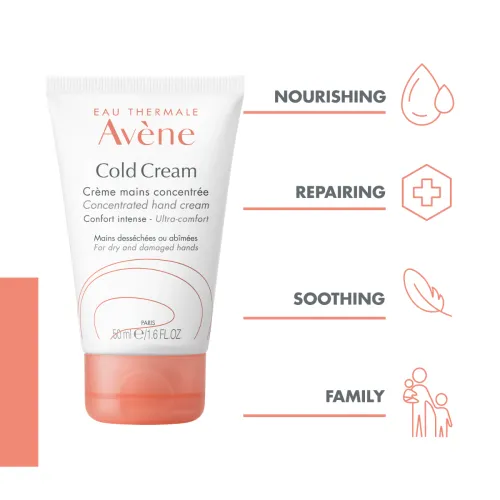AVENE COLD CREAM KÄTEKREEM KONTSENTREERITUD 50ML - Tootepilt 1