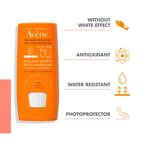 AVENE SUN PÄIKESEKAITSEPULK SPF50+ 8G - Tootepilt 1