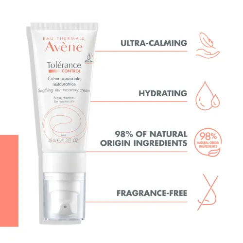 AVENE TOLERANCE CONTROL NÄOKREEM NAHKA TAASTAV 40ML - Tootepilt 1