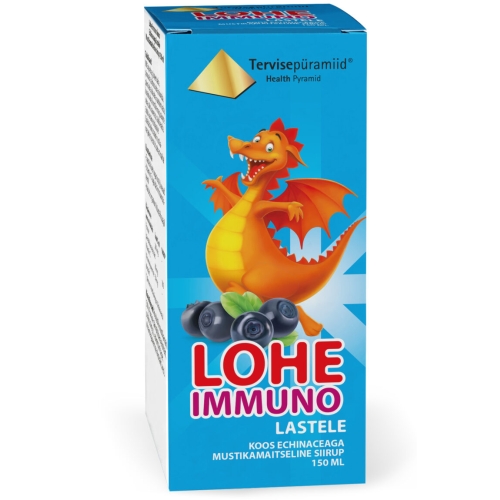 TERVISEPÜRAMIID LOHE IMMUNO ECHINACEA LASTELE SIIRUP 150ML - Tootepilt 