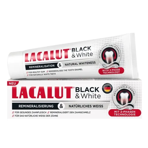 LACALUT HAMBAPASTA BLACK & WHITE ZC 75ML - Tootepilt 