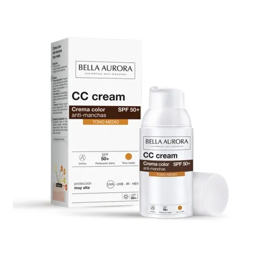 BELLA AURORA ANTI-DARK SPOTS CC CREAM SPF50+ MEDIUM 30ML - Tootepilt 