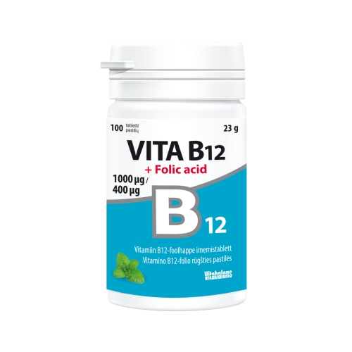 Product image of VITA B12 + FOOLHAPE TBL 1MG/400MCG N100