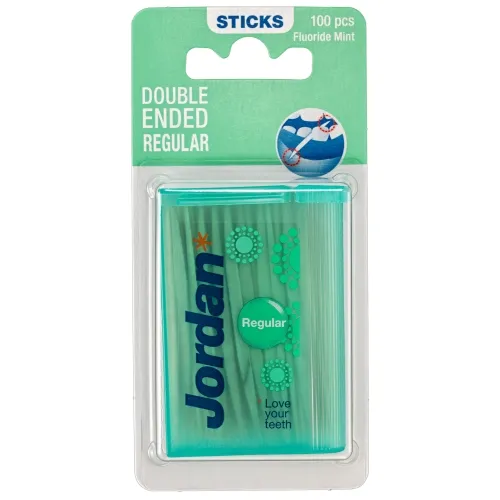 JORDAN HAMBATIKUD PUIDUST REGULAR FLUOR/MINT 100TK - Tootepilt 