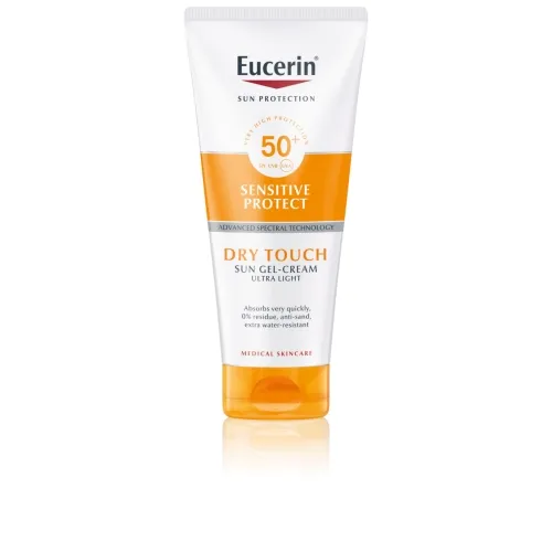 EUCERIN SUN PÄIKESEKAITSE GEEL-KREEM DRY TOUCH SPF50+ 200ML - Tootepilt 