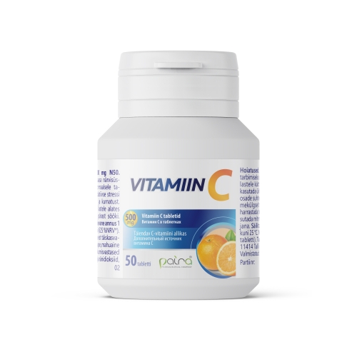 Product image of VITAMIIN C TBL 500MG N50 (PAIRA)