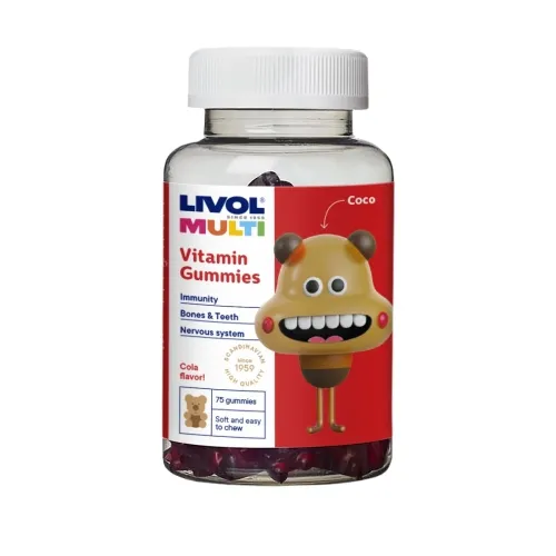 LIVOL MULTI VITAMIINIKARUD KOOLAMAITSELISED N75 - Tootepilt 