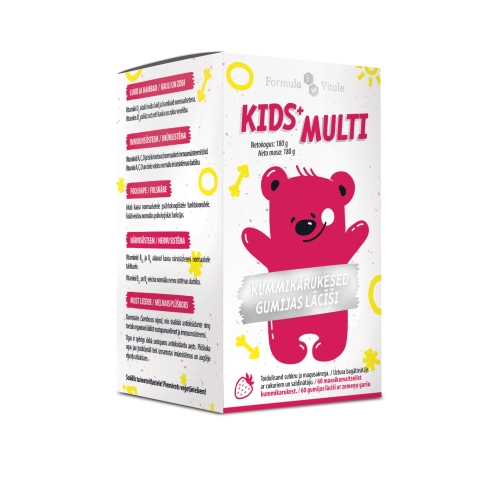 FORMULA VITALE KIDS+ MULTI KUMMIKARUKESED N60 - Tootepilt 