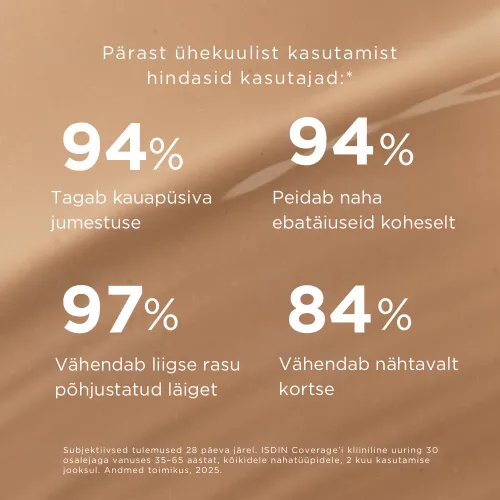 ISDIN JUMESTUSKREEM COVERAGE SPF50+ 30G 4.0 GOLDEN - Tootepilt 6