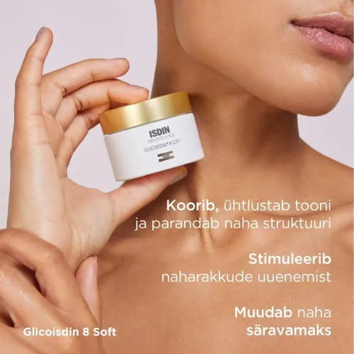 ISDIN GLICOISDIN 8 KOORIV KREEM GLÜKOOLHAPPEGA 50G - Tootepilt 2