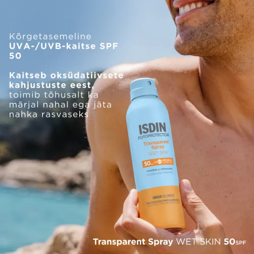 ISDIN SUN PÄIKESEKAITSEAEROSOOL VEEKINDEL SPF50 250ML - Tootepilt 3