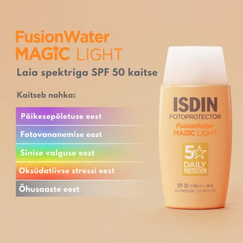 ISDIN SUN PÄIKESEKAITSEEMULSIOON MAGIC HELE SPF50 50ML - Tootepilt 1