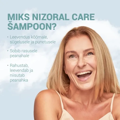 NIZORAL CARE SHAMPOON RASUSELE PEANAHALE 200ML - Tootepilt 3