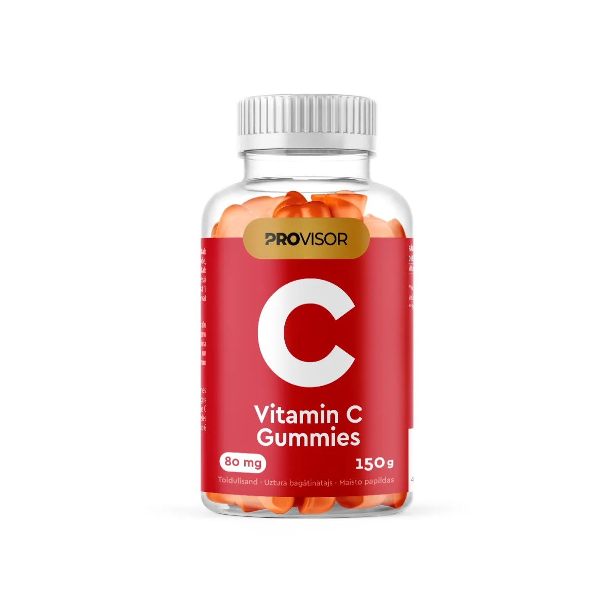 PROVISOR VITAMIIN C KUMMIKOMMID 80MG N60 - Tootepilt 