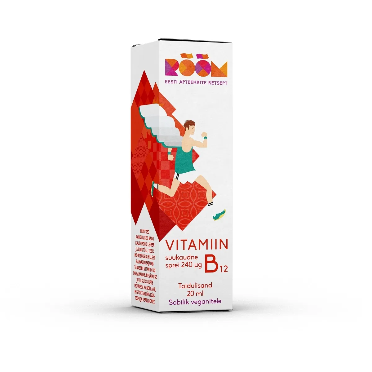 RÕÕM VITAMIIN B12 SUUKAUDNE SPREI 240 MCG 20ML - Tootepilt 