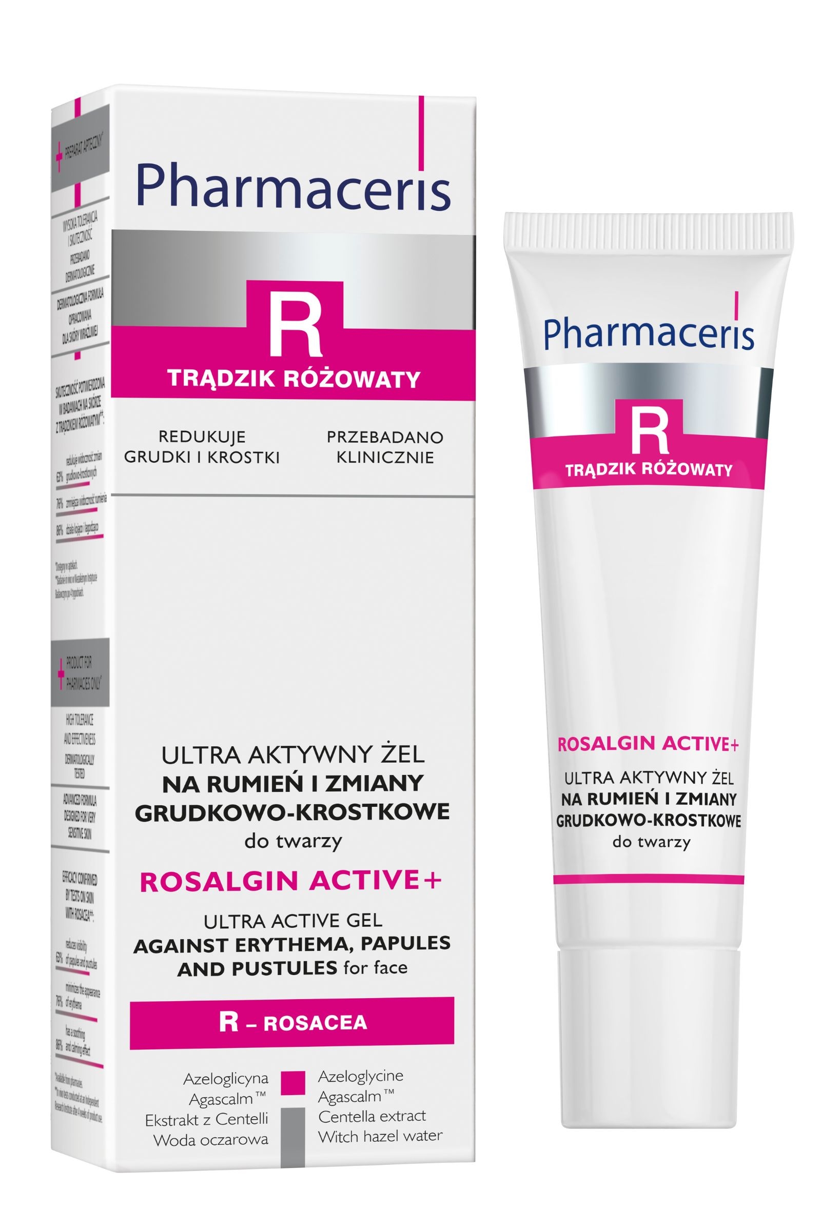 PHARMACERIS R ROSALGIN ACTIVE+ GEEL PUNETAVALE NAHALE 30ML - Tootepilt 