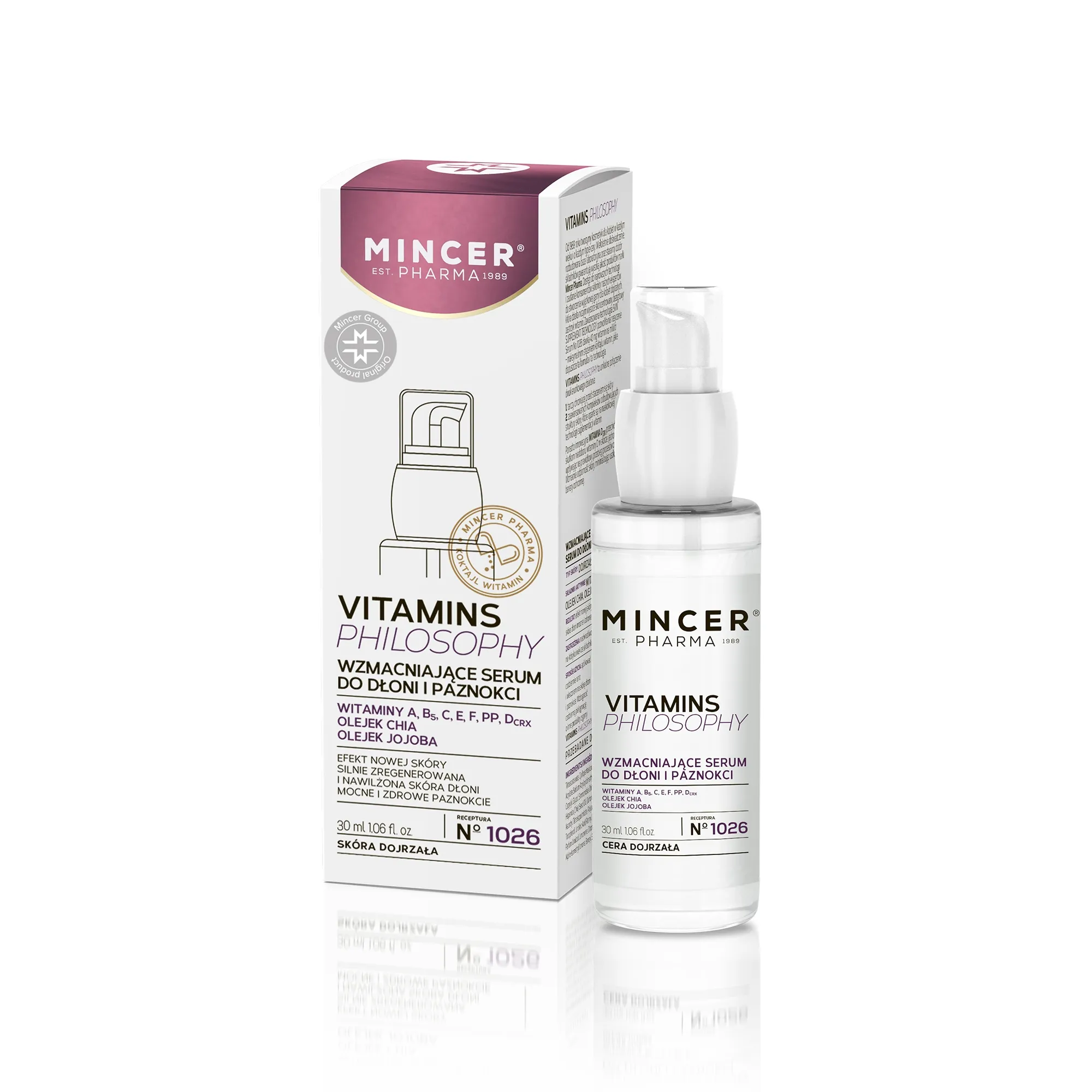 MINCER PHARMA VITAMINS PHILOSOPHY SEERUM KÄTELE 30ML - Tootepilt 
