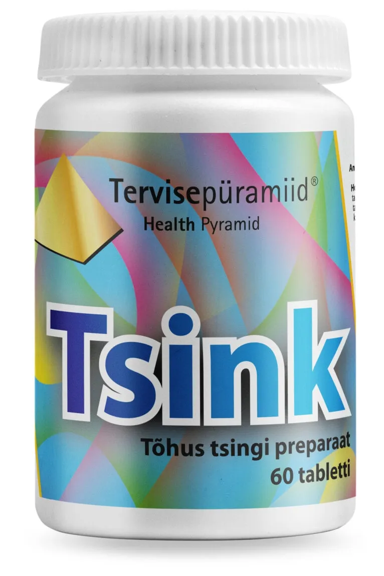 TERVISEPÜRAMIID TSINK TBL 25MG N60 - Tootepilt 