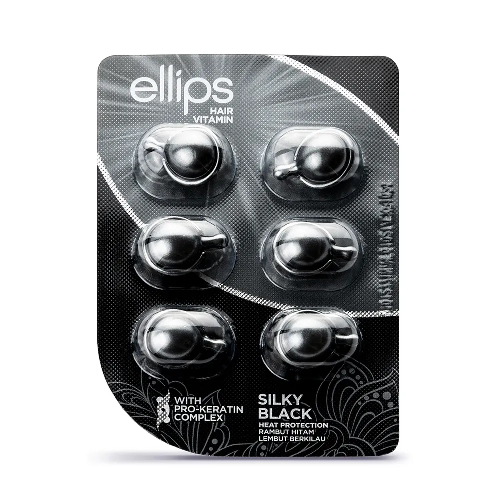ELLIPS SILKY BLACK JUUKSEVITAMIINID PEALEMÄÄRITAVAD 1ML N6 - Tootepilt 