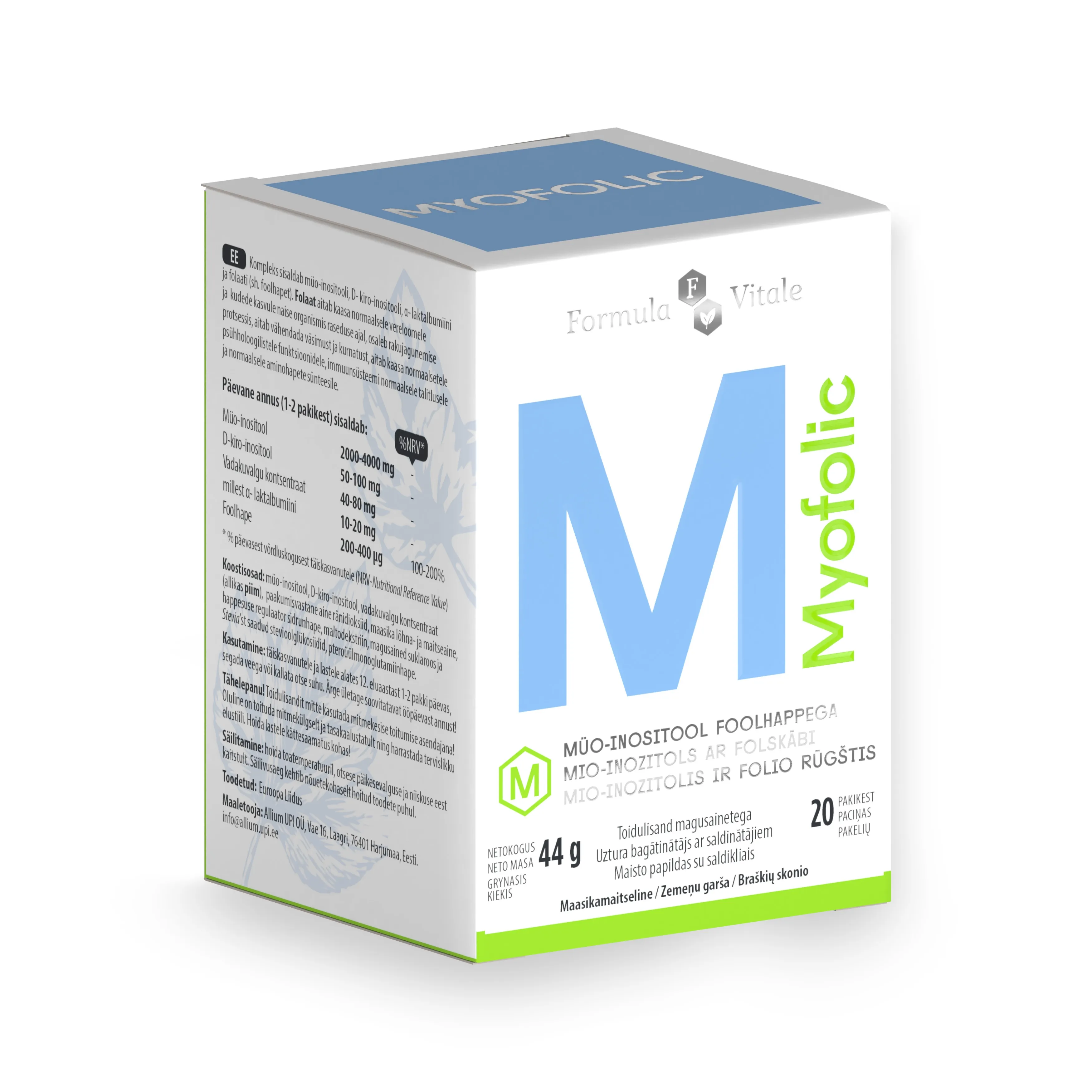 FORMULA VITALE MYOFOLIC PULBER N20 - Tootepilt 